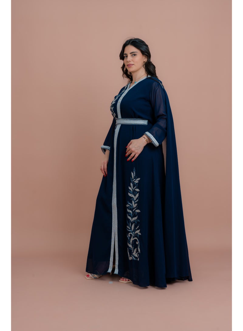 IKKXA Belted Elegant 2-Piece Kaftan - Image 3