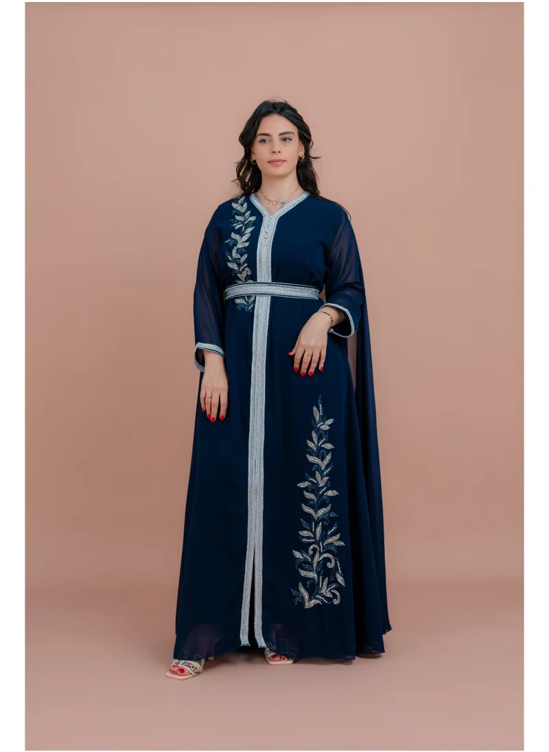IKKXA Belted Elegant 2-Piece Kaftan
