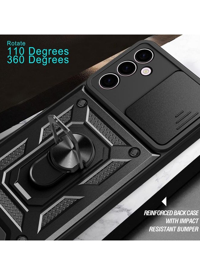 Generic samsung a16 Shield Full Protection Case With Metal Ring &Slide Camera Cover For samsung a16  - Image 3
