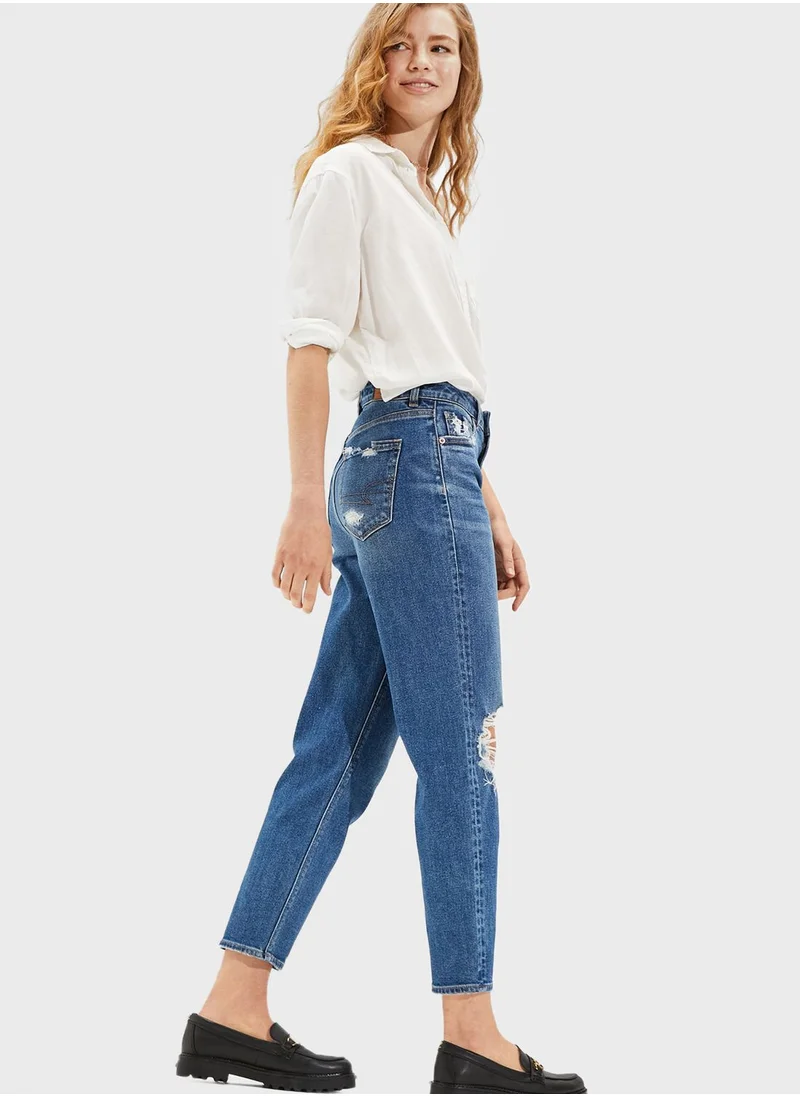 American Eagle Ripped Straight Jeans