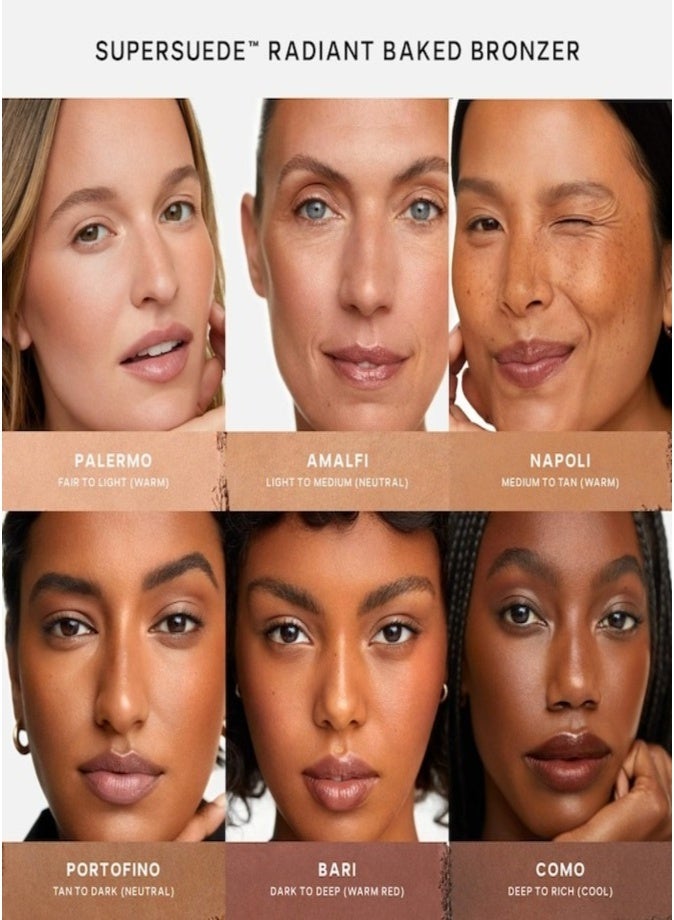 SAIE SuperSuede™ Radiant Talc-Free Baked Powder Bronzer Portofino 8g – Natural Sun-Kissed Glow Bronzing Powder - Image 4