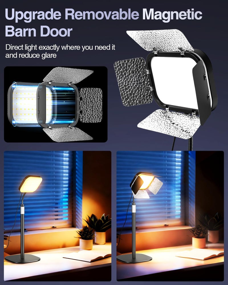 EMART Ring Light for Desk with Flexible Gooseneck, Desktop Zoom Meetings Streaming Key Light for Video Conferencing Calls, Recording Keylight Continuous Output Lighting for Laptop Computer Webcam - Image 3