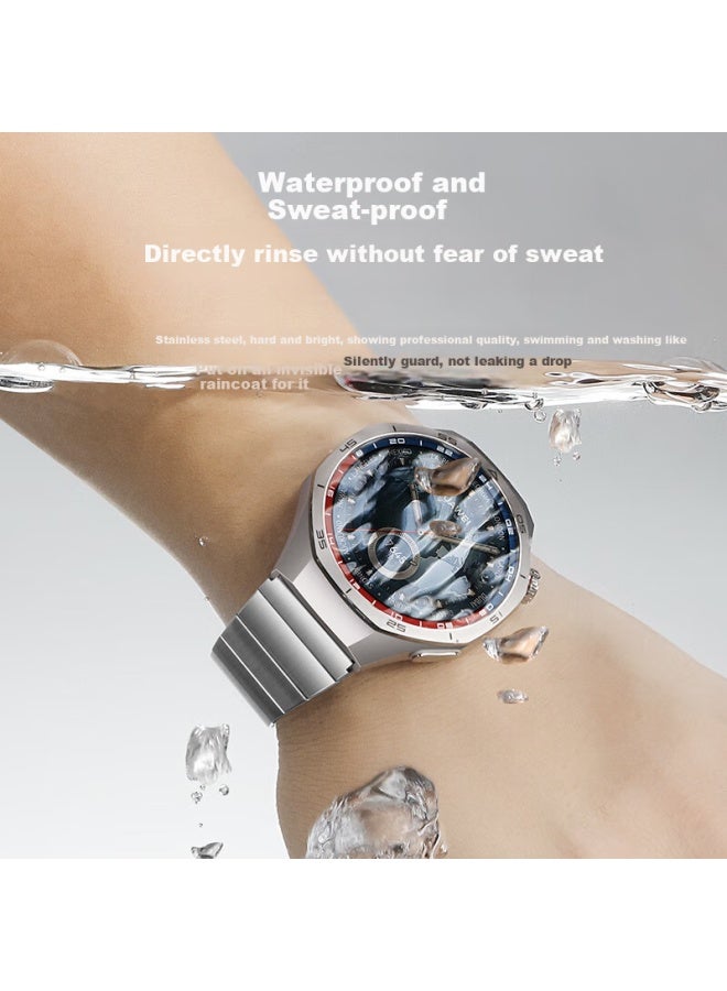 Wei Qiantu Weiqiantu Compatible With Huawei Watch Gt5/5pro/watch5/4/4pro/3/3pro/gt4/3/2 Stainless Steel Metal Strap, Quick Release, Silver - Image 3