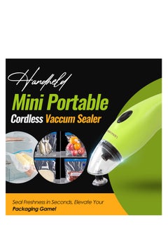 UPSCALE Mini Handheld Vacuum Sealer Food Packing Machine AA Battery mode  Green  - Image 2
