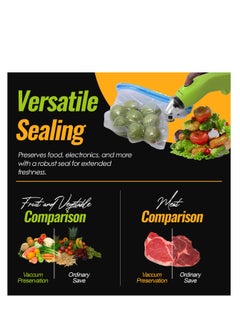 UPSCALE Mini Handheld Vacuum Sealer Food Packing Machine AA Battery mode  Green  - Image 5