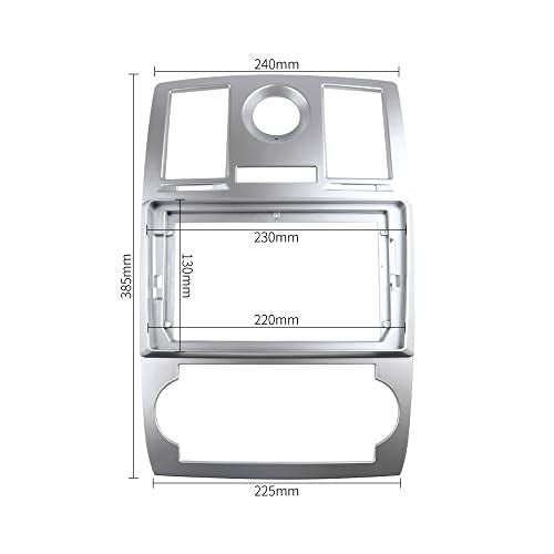 DKMUS Radio Stereo Bezel for Chrysler 300C 2005-2007 Dash Installation Mount Trim Kit Fits 9" and Double Din - Image 4