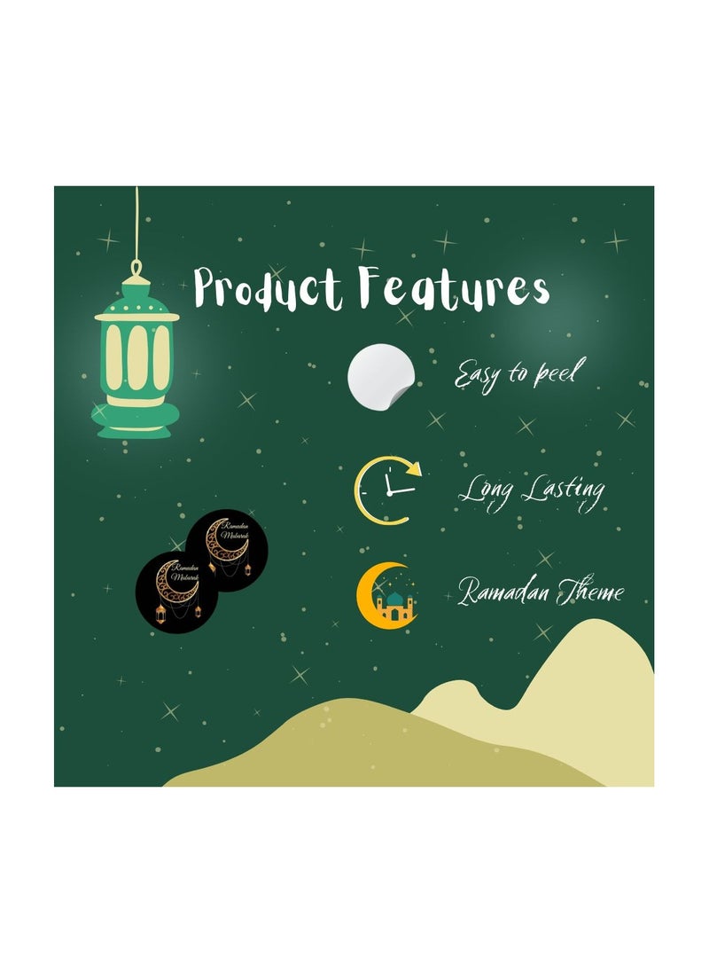 PRINTSHOP4ME - Ramadan Mubarak Vinyl Stickers for Gift Wrapping Design 6 - Image 1