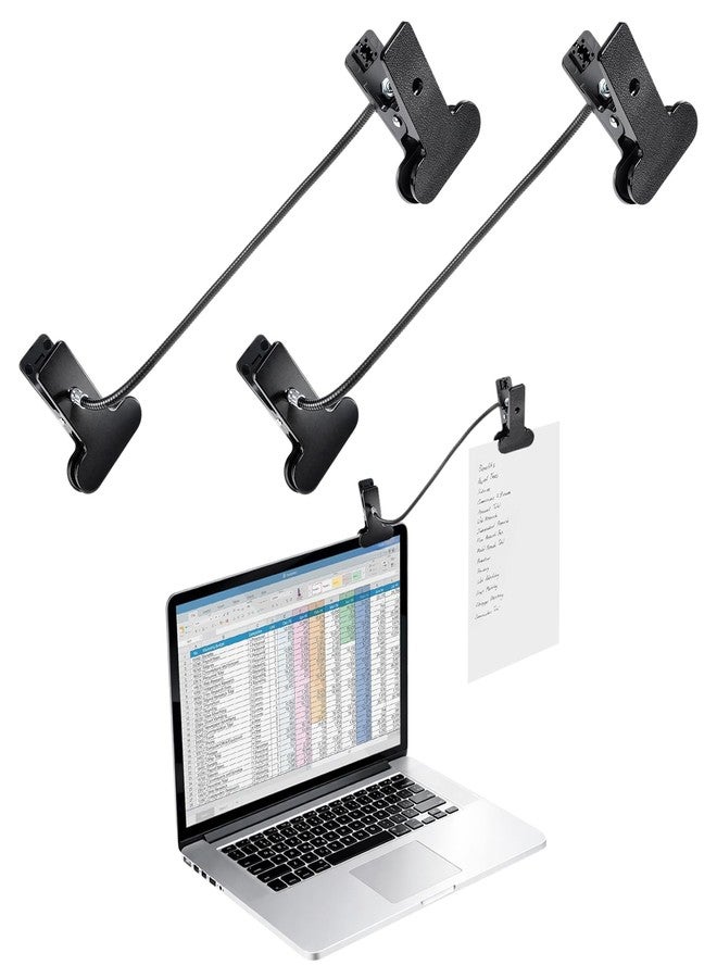 YooNotee 2 Pcs Paper Holder for Typing, Mini Clip On Document Holder Laptops and Monitors Copyholder Small Document Paper Stand for Desk Typing Compact Office Supplies, Black - Image 1