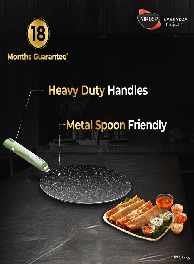 Nirlep NutriHealth Dosa Tawa 32 cm I Patented Silver Ion Coating I Metal-Spoon Friendly I I Soft Touch Handle I Multi-Purpose Non-Stick Tawa for Dosa, Uttapam and Pancake I 18M Guarantee - Image 4