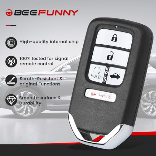 Beefunny Replacement Remote Keyless Entry Key Fob for Honda Accord 2016 2017 2018 FCC ID:ACJ932HK1310A PN: 72147-T2G-A51 5Buttons 433MHz - Image 5