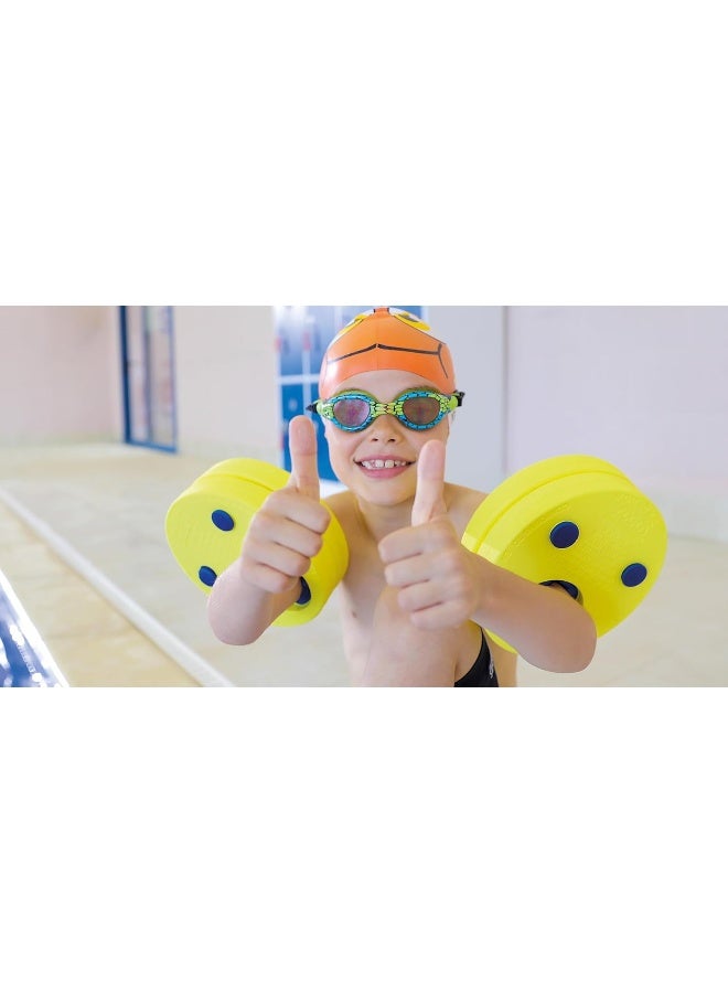 Zoggs Float Discs 4pcs Set for Kids Ages 2 to 6 | Foam Swim Arm Bands with Removable Layers | Puncture-Free and Lightweight Water Float Aids | Supports Up to 25kg | 465361 - Image 4