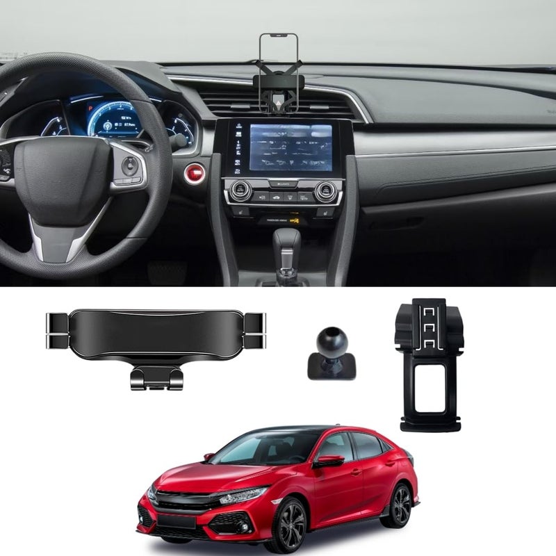 TRX AUTO Phone Holder Mount With Gravity Phone Holder For Honda Civic 2016 To 2021 | Honda Civic 10th Gen Car Accessories | Civic Mobile Phone Holder - Image 1