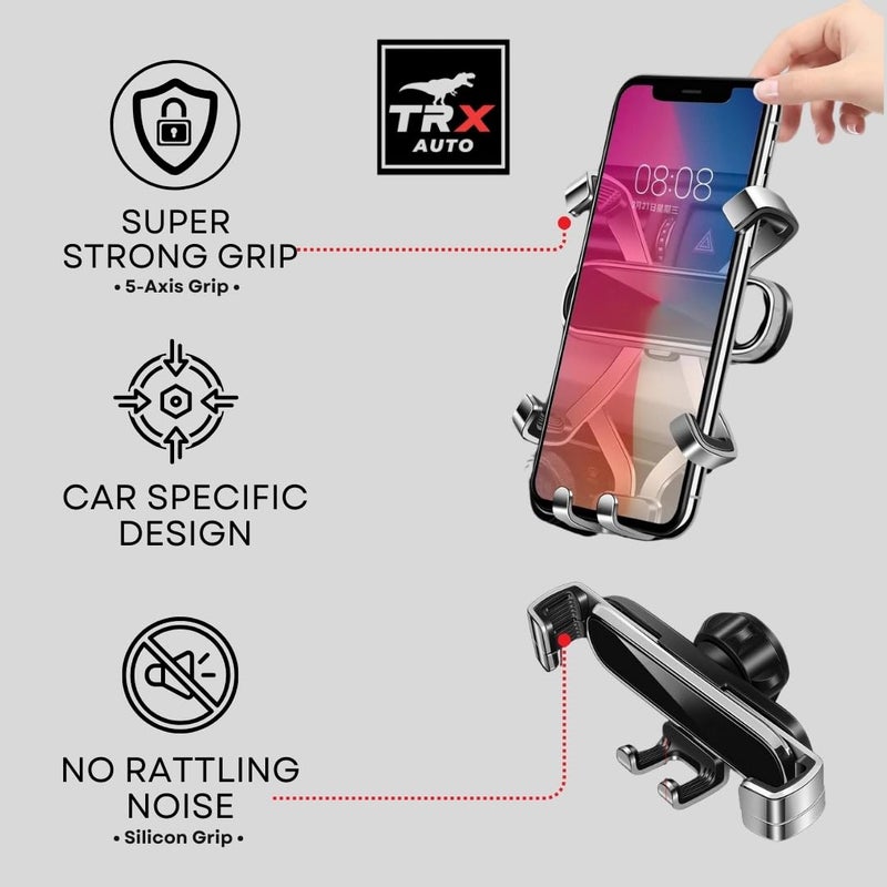 TRX AUTO Phone Holder Mount With Gravity Phone Holder For Honda Civic 2016 To 2021 | Honda Civic 10th Gen Car Accessories | Civic Mobile Phone Holder - Image 2