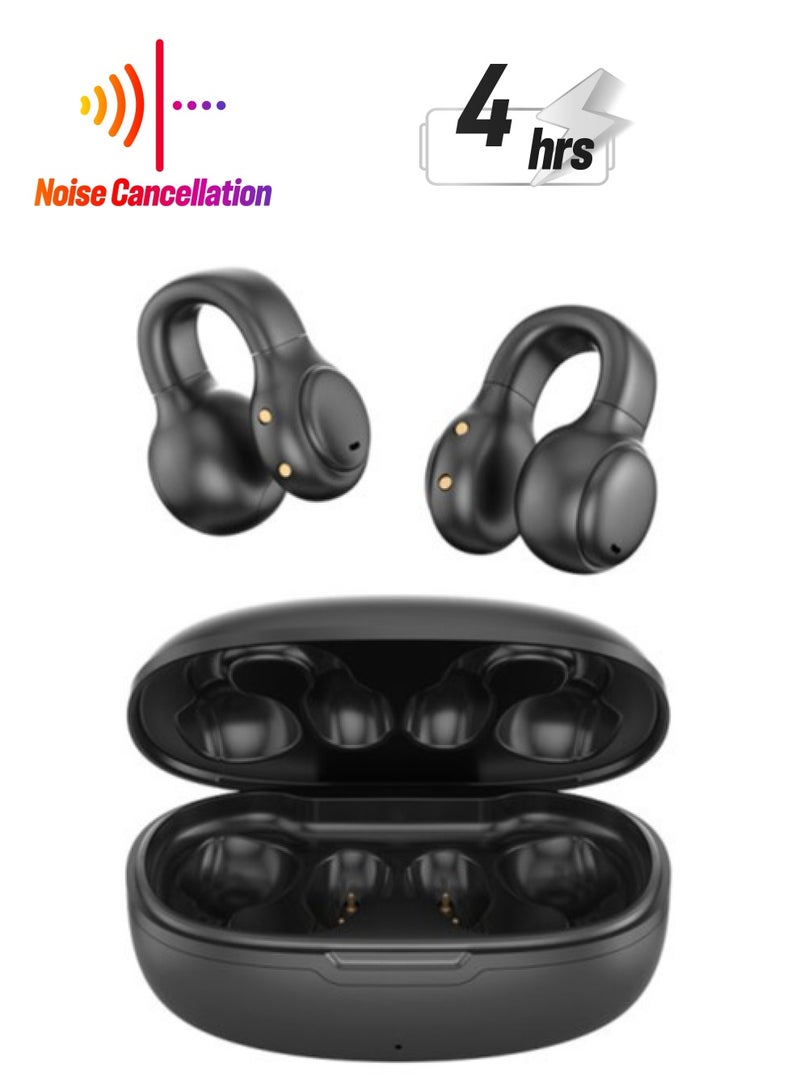 Mezone CLIPPER OWS Bluetooth Wireless Earphones With Intelligent Noise Reduction, HiFi Stereo Sound Effect & Touch Control, Black - Image 1