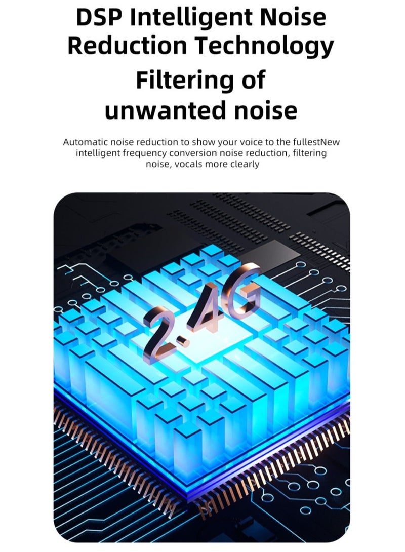 Wireless Microphone, Bluetooth Mobile Phone Microphone with Audio/Noise Cancellation Function  - Image 4