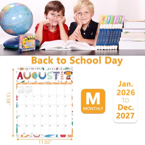 Zuozee Wall Calendar 2025-2027, Large Calendar 2025-2027 for Wall - Runs From September 2025- June 2027-14" x 11", Perfect for Organizing at Home, Office & School - Image 5