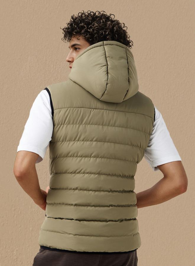 Kappa Men Sleeveless Hooded Puffer Gilet - Image 3