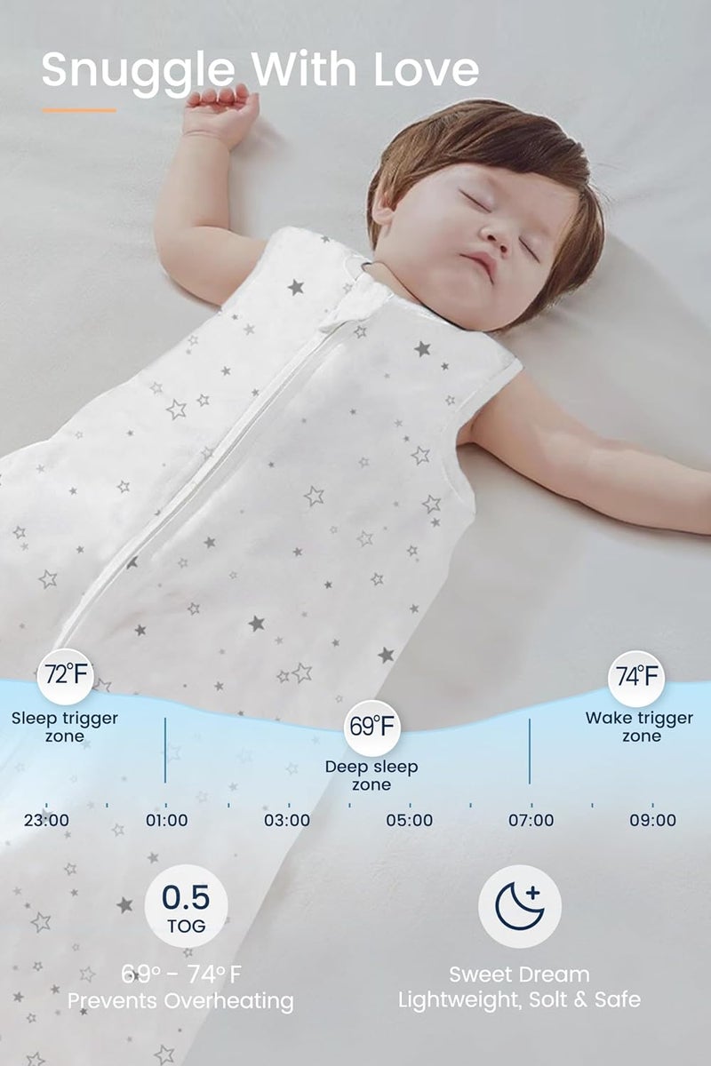 TotAha Toddler Sleep Sack 2T-4T, Soft Wearable Blanket Baby Sleep Bag, Light 0.5 TOG or Medium-weight 1.0 TOG Sleeping Sacks - Image 2