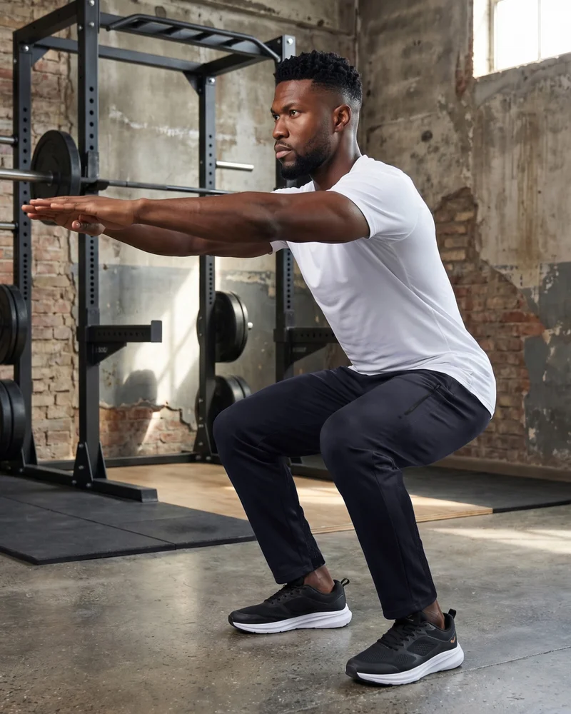 Musclemind Navy blue Breathable Mesh Training Pants for Men | Best Price UAE