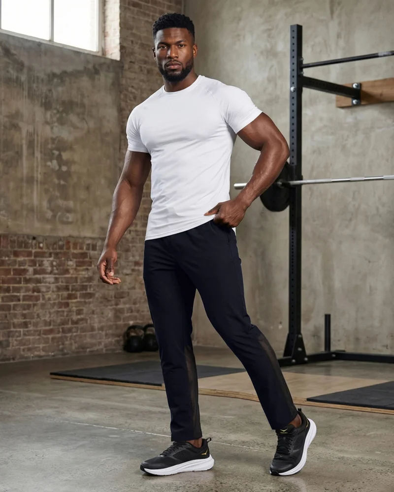 Musclemind Navy blue Breathable Mesh Training Pants for Men | Best Price UAE