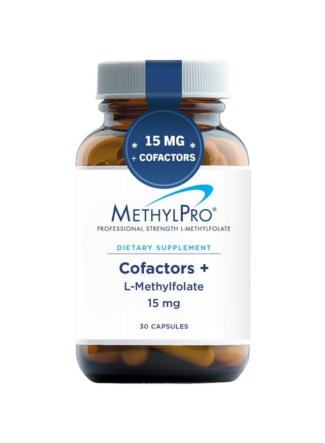 MethylPro L Methylfolate 15mg + Cofactors - L-Methylfolate Supplement with Magnesium Citrate, Vitamin B6, and B12 Vitamins for Optimal Metabolism - Homocysteine Support Supplement (30 Capsules)