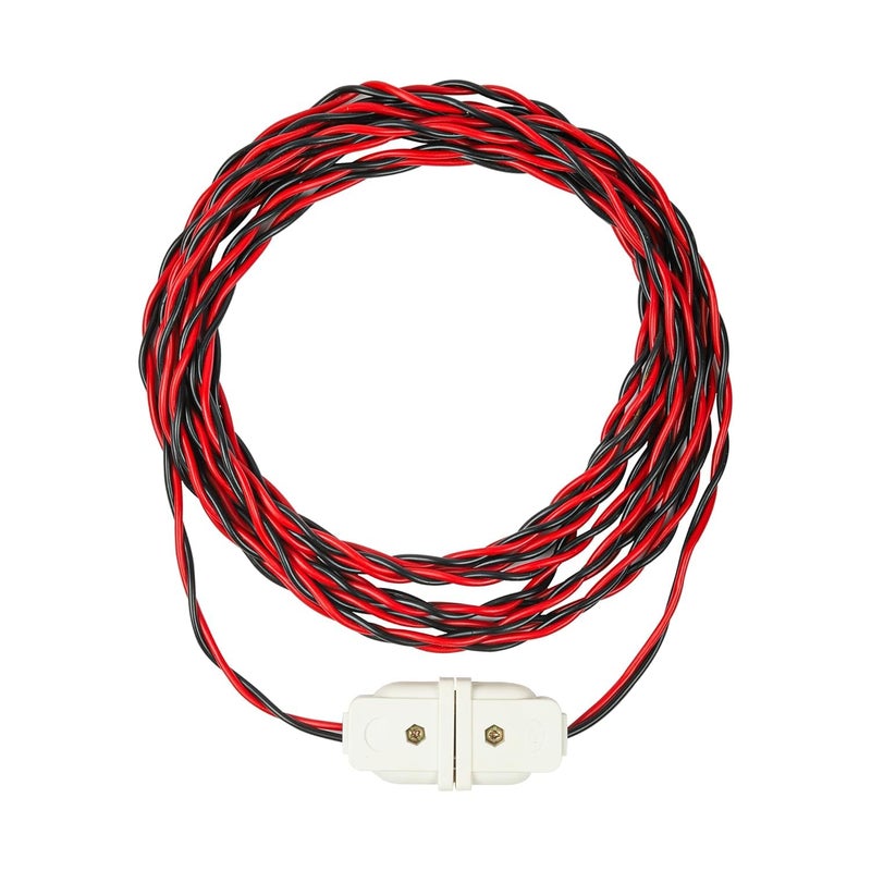 Black Red Flexible Twisted Wire MaleFemale Socket Plug Copper Wire with 2 Pin Plug Flat Wire Extension Cord for Multipurpose Use Festive Decorations Diwali Christmas etc 10 Meter  - Image 3