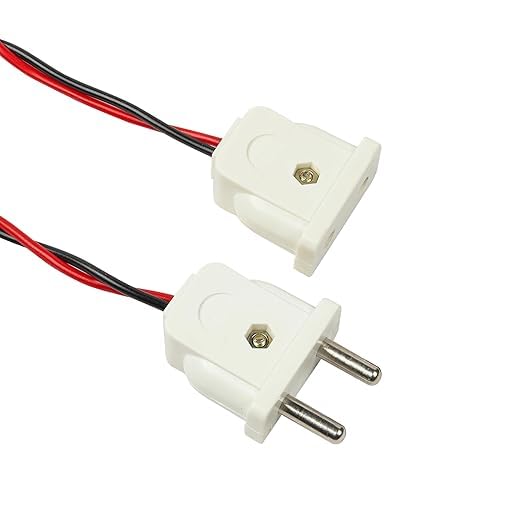 Black Red Flexible Twisted Wire MaleFemale Socket Plug Copper Wire with 2 Pin Plug Flat Wire Extension Cord for Multipurpose Use Festive Decorations Diwali Christmas etc 10 Meter  - Image 2