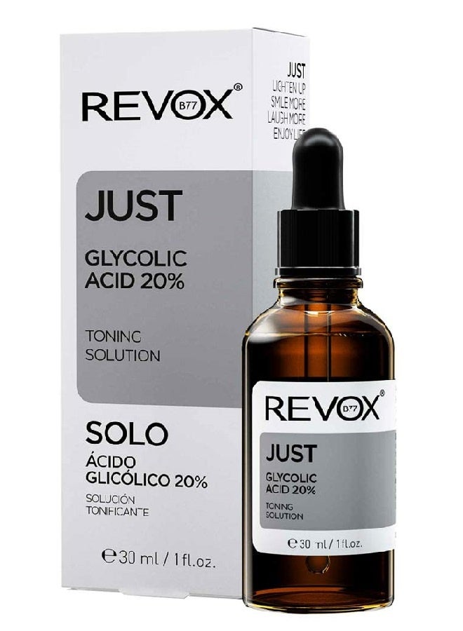 JUST Glycolic Acid 20% Toning Solution 30ml