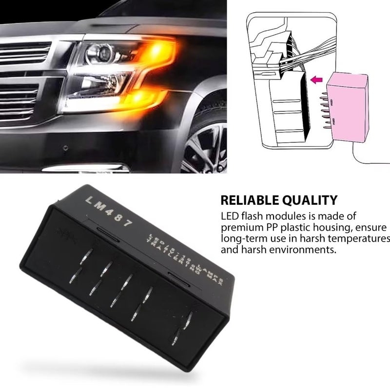 مواد متينة متنوعة مرحل وميض LED للتحذير من الخطر وإشارة الانعطاف لسيارة GMC Sierra 2500 HD Classic موديل 2007 - Image 5