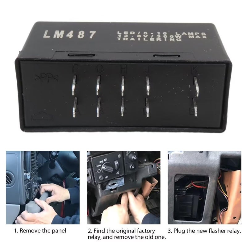 مواد متينة متنوعة مرحل وميض LED للتحذير من الخطر وإشارة الانعطاف لسيارة GMC Sierra 2500 HD Classic موديل 2007 - Image 4