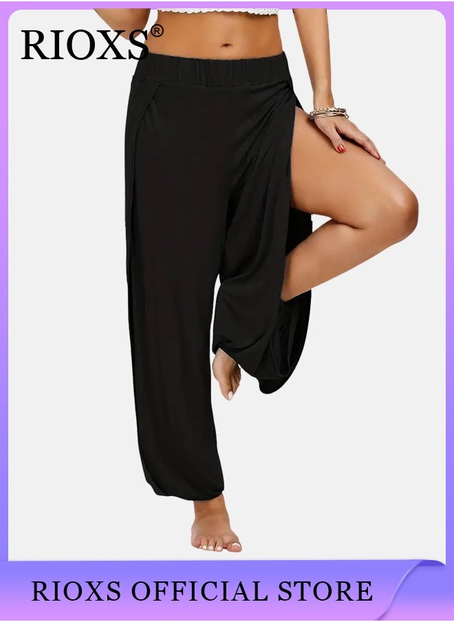 Yoga pants with side slits hotsell