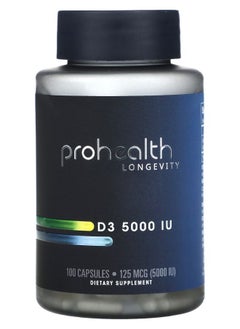 D3 125 mcg (5000 IU) 100 Capsules