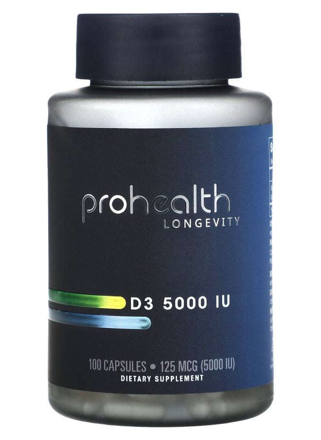 ProHealth - D3 125 mcg (5000 IU) 100 Capsules - Image 1