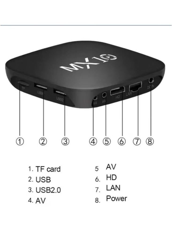 MX10 TV BOX RK3318 Rockchip Quad Core Android TV Player 4k Set top Box in UAE - Image 2
