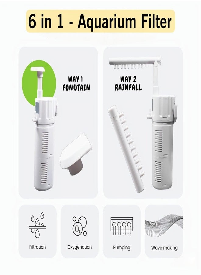 rizopets Fountain Aquarium Filter BL-98F | 9W | 650L/H - Multi-Function Submersible Filtration Pump, Submersible & Efficient Fish Filter, Aquarium Filters for Fish Tank - Image 2