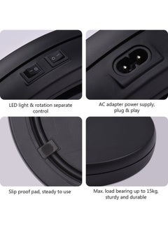 NIBEMINENT 360 Degree Rotatable Electric Motorized Photography Turntable Display Black  - Image 4