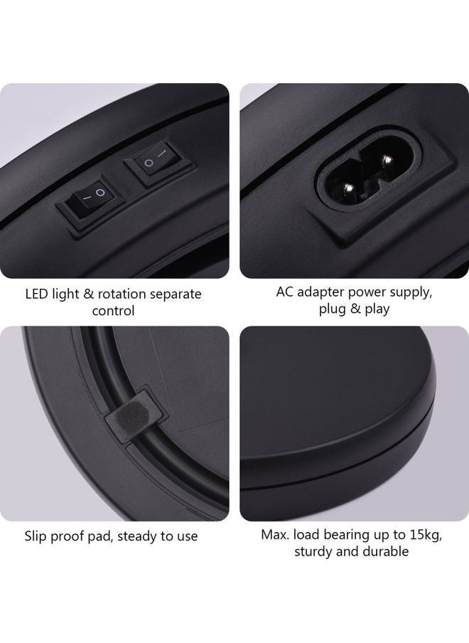 NIBEMINENT 360 Degree Rotatable Electric Motorized Photography Turntable Display Black  - Image 4