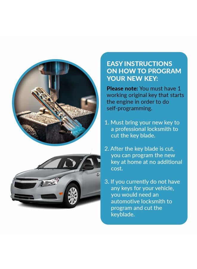 Keyless2Go New Keyless Remote 5 Button Flip Car Key Fob Select Impala Malibu Camaro Cruze Equinox And Other Vehicles That Use FCC OHT01060512 by Keyless2Go - Image 5