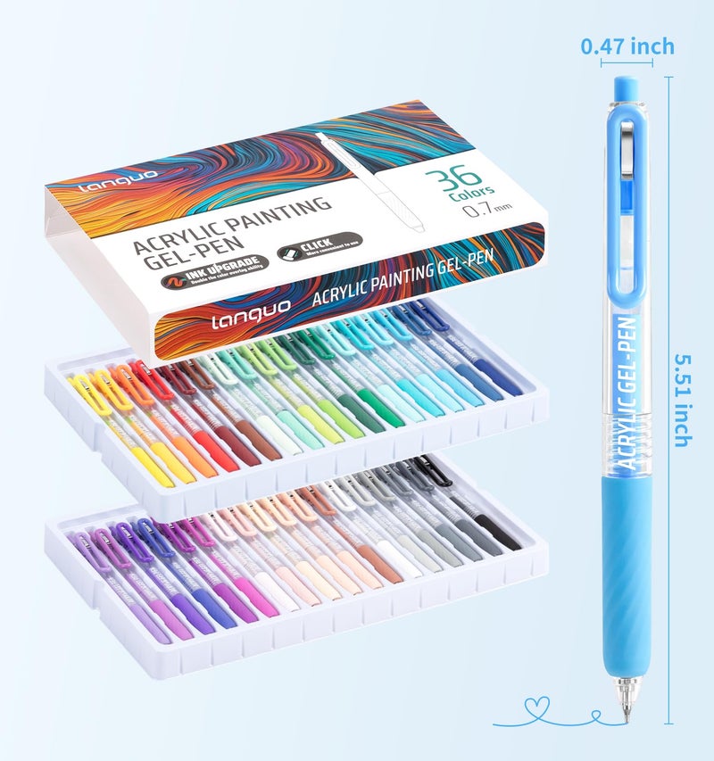 Joyask Gel Pens For Coloring, 54 Colors Retractable Colored Pens for Black Paper & White Paper, 0.7mm Fine Point Colorful Pens for Coloring, Writing, Drawing, Journaling, Note Taking, Office, Home - Image 2