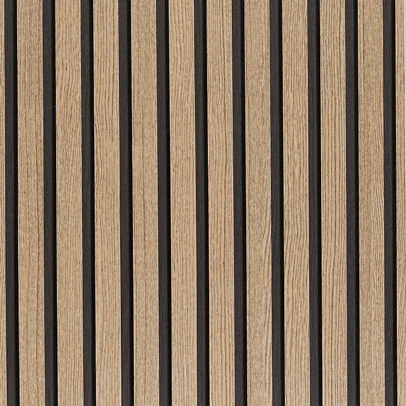 LOVADA Brown Wood Slat Peel and Stick Wallpaper - 17.5"x200" Textured Faux Wood Self-Adhesive, Waterproof Removable Wall Panel for Bedroom, Kitchen, Accent Wall - Easy Install - Image 1