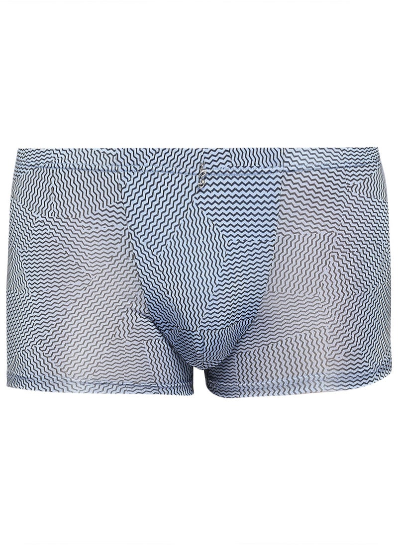BYC Men's Boxer Brief Blue Printed  - Image 1