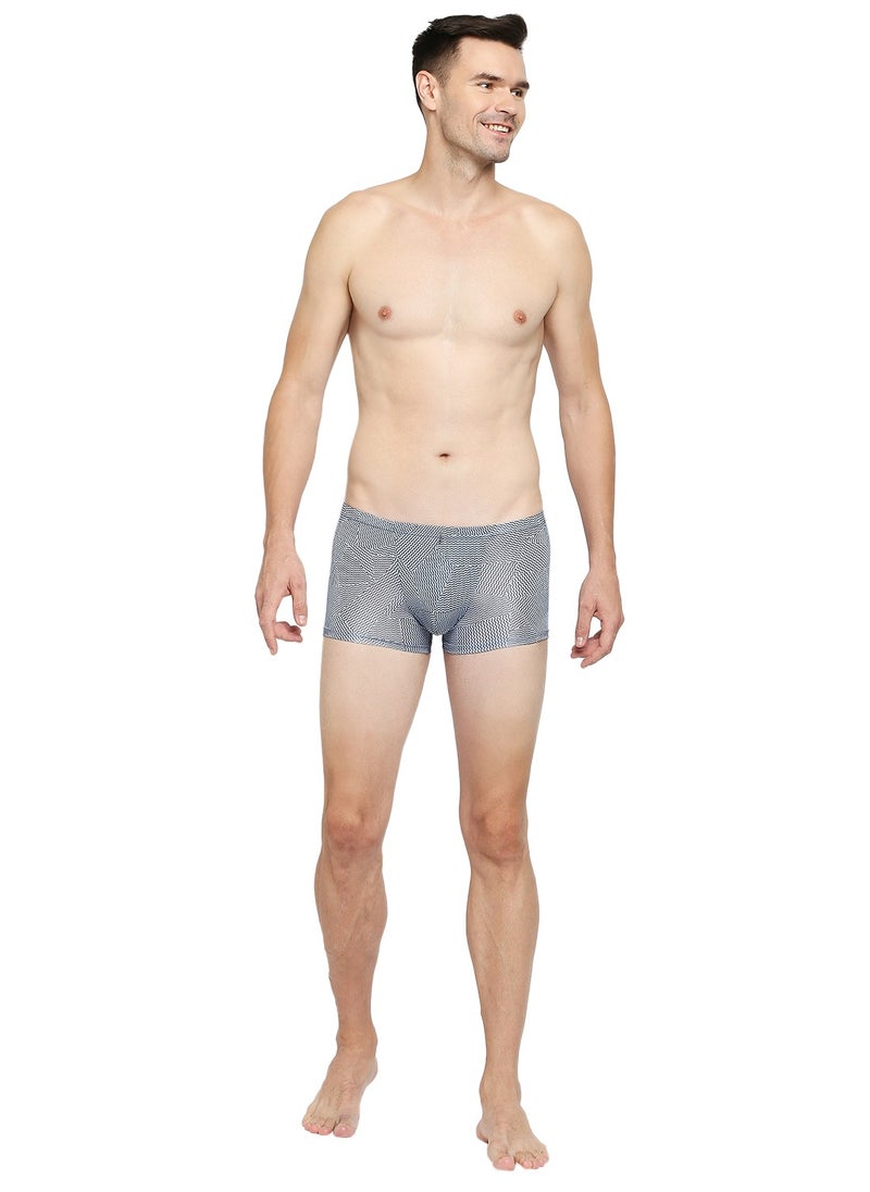 BYC Men's Boxer Brief Blue Printed  - Image 2