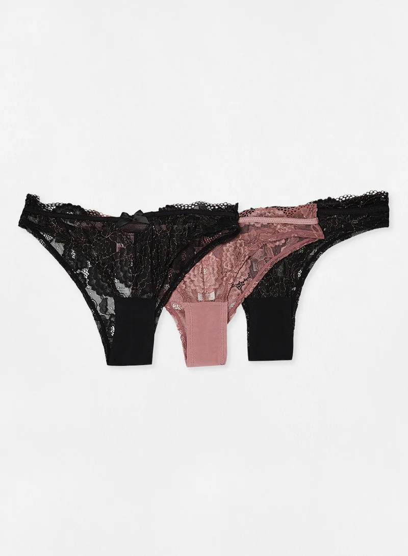 hunkemoller 3-Pack Chloe High-Leg Brazilian Brief