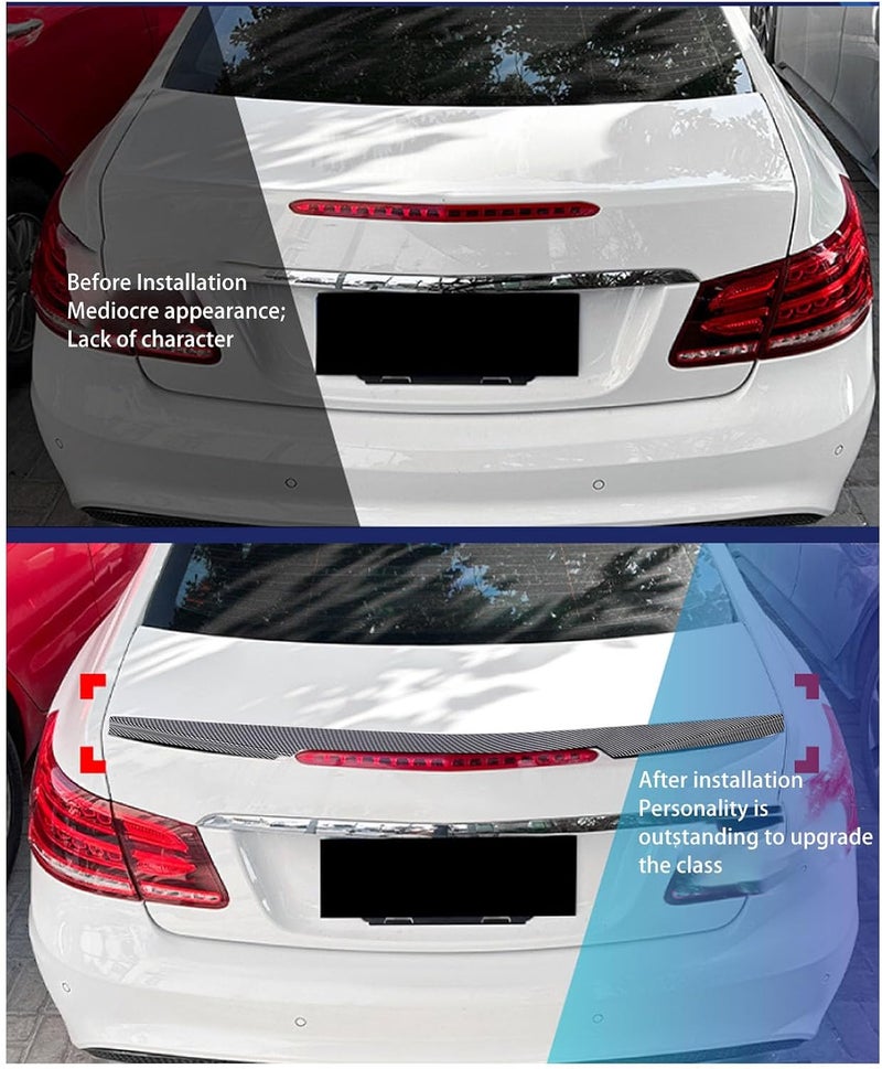 جناح خلفي Drfeify Drfeify، مصنوع من مادة ABS، يعزز الثبات بمظهر سباق، بديل لسيارة E Class Coupe C207 AMG Line من 2009 إلى 2016 (نمط ألياف الكربون) (نمط ألياف الكربون) - Image 5