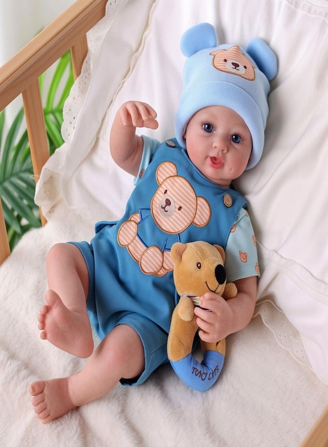 BABESIDE 17-Inch Reborn Baby Dolls, Realistic Lifelike Newborn Poseable Doll with Soft Vinyl Limbs, Cloth Body and Complete Accessories, Gift for Kids Girls Boys Age 3+ - Image 1