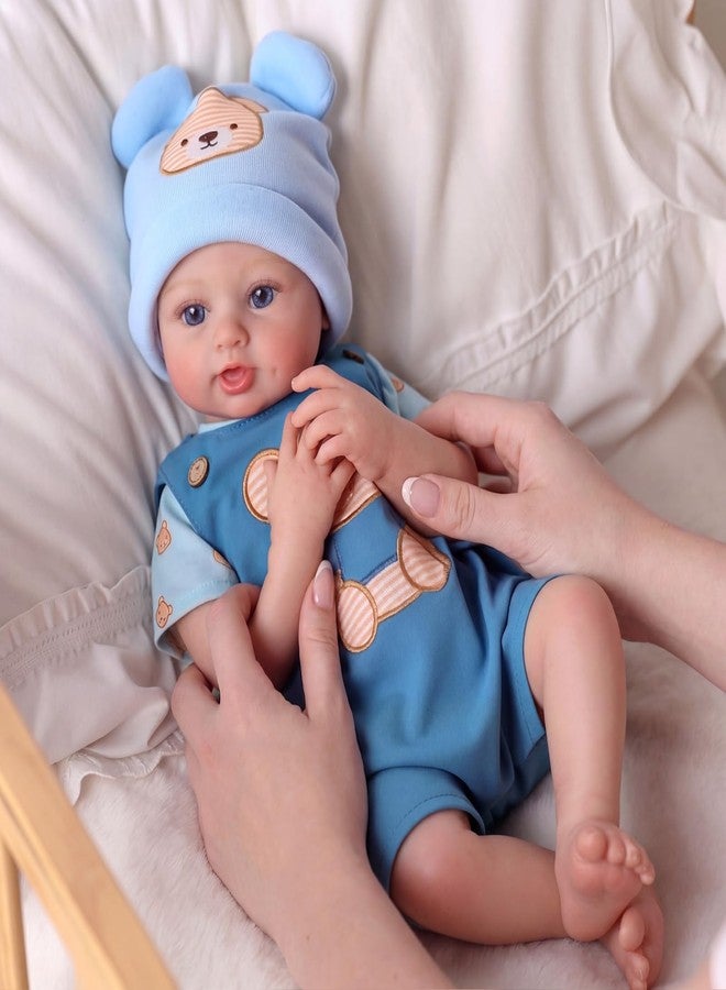 BABESIDE 17-Inch Reborn Baby Dolls, Realistic Lifelike Newborn Poseable Doll with Soft Vinyl Limbs, Cloth Body and Complete Accessories, Gift for Kids Girls Boys Age 3+ - Image 5