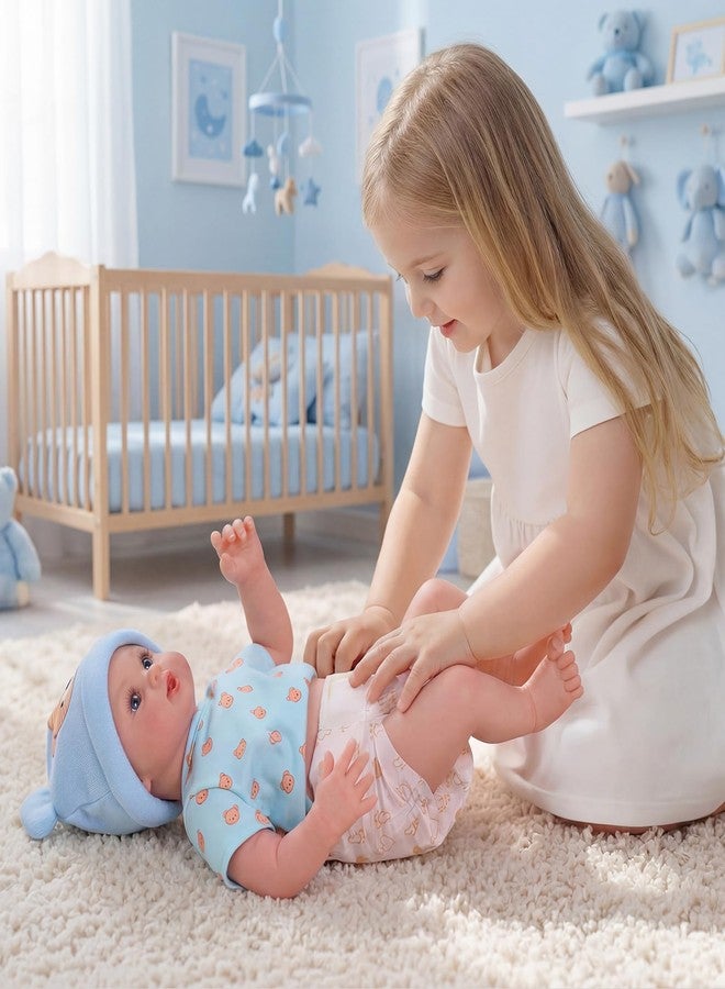 BABESIDE 17-Inch Reborn Baby Dolls, Realistic Lifelike Newborn Poseable Doll with Soft Vinyl Limbs, Cloth Body and Complete Accessories, Gift for Kids Girls Boys Age 3+ - Image 4