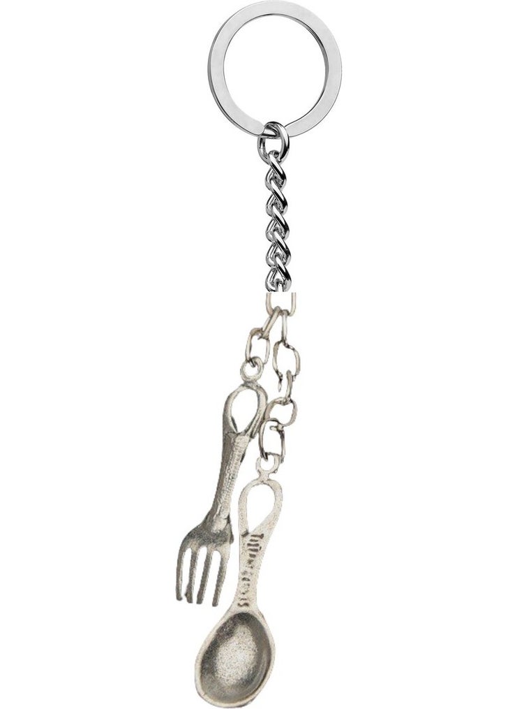 Everything Note Chef Cook Fork Spoon Keychain