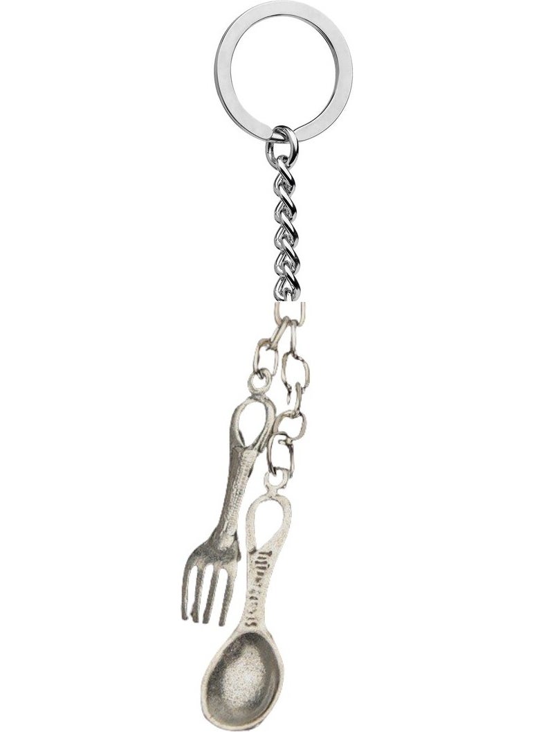 Herşey Nota - Everything Note Chef Cook Fork Spoon Keychain - Image 1