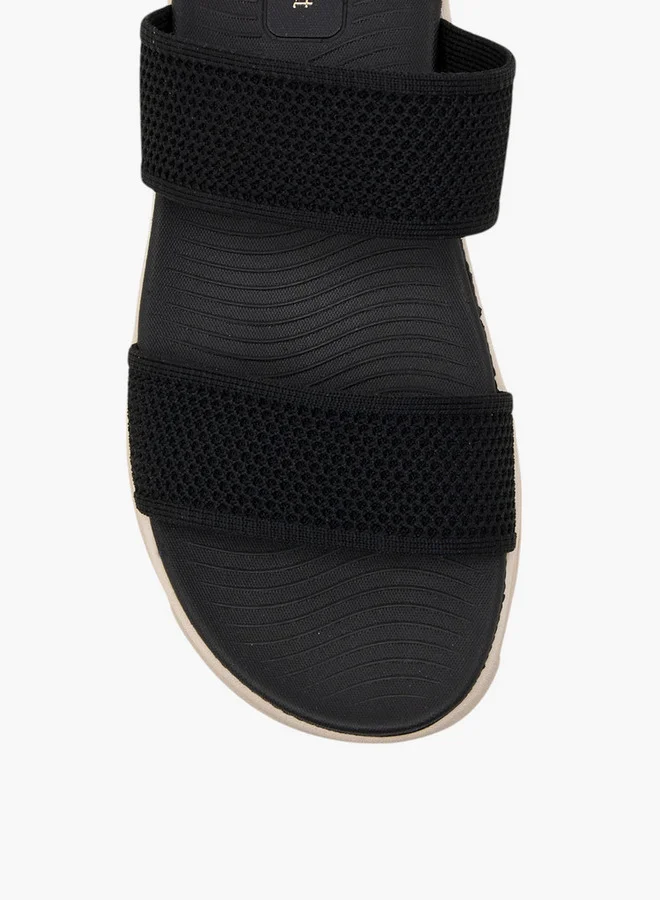 Le Confort Textured Slip-On Comfort Sandals with Platform Heels